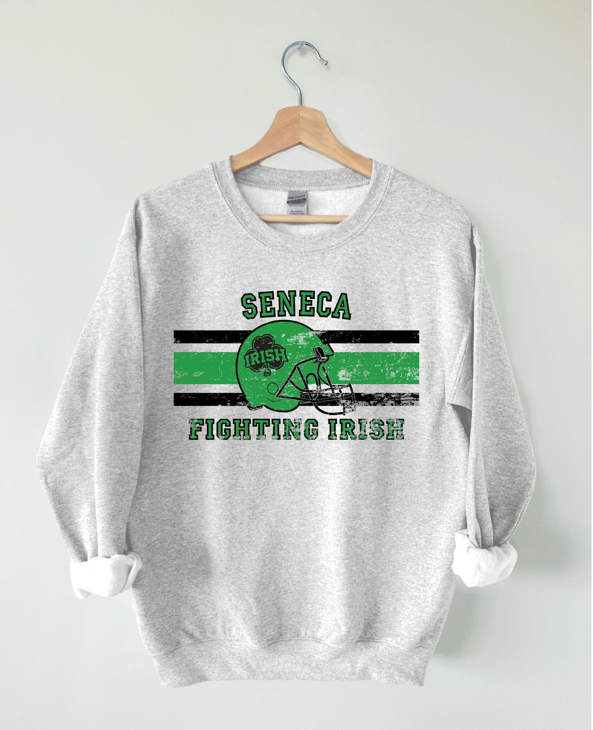 Seneca High School Spiritwear: Horizontal Bars - Football (Comfort Colors)