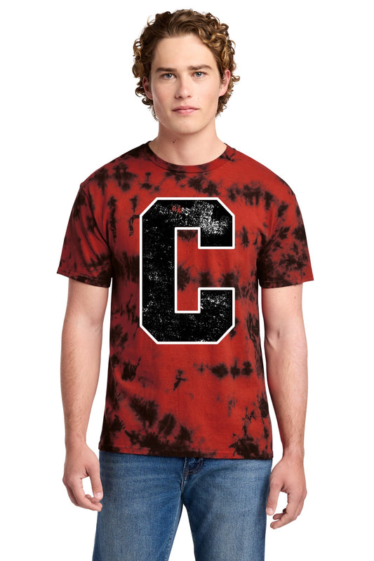 Channahon Spiritwear: Big Letter Red Mineral Dye