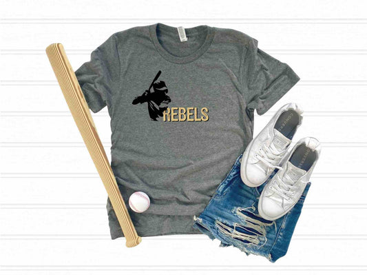 Rebels Baseball: Design 3 (Comfort Colors)
