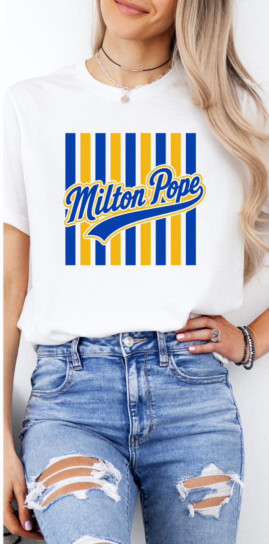 Milton Pope Spiritwear for Kids: Retro Stripe (Port & Company)