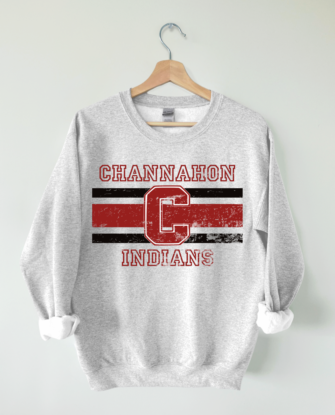 Channahon Spiritwear: Vintage Line Design - Indians (Port & Company)